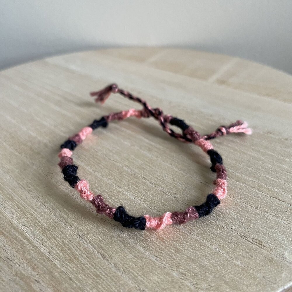Laia Bracelet, anklet, trendy, comfortable, tie, embroidery thread, woven, gift,